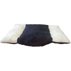 canapé design-luxueux  panier pour chien coussin lavable écru noir écru
