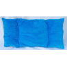 panier en forme de canapé pour chien avec coussin tissu bleu turquoise
