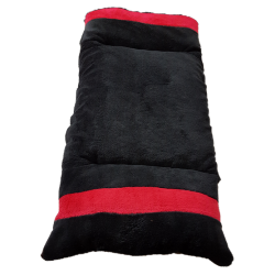 couchage-chien-fauteuil-chat-lit-corbeille-panier-noir-avec-bandes-rouge