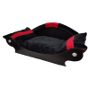 couchage-chien-fauteuil-chat-lit-corbeille-panier-noir-avec-bandes-rouge