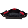 couchage-chien-fauteuil-chat-lit-corbeille-panier-noir-avec-bandes-rouge