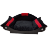 couchage-chien-fauteuil-chat-lit-corbeille-panier-noir-avec-bandes-rouge