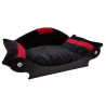 couchage-chien-fauteuil-chat-lit-corbeille-panier-noir-avec-bandes-rouge