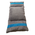 superbe canapé pour chien couchage lavable gris avec bandes turquoise