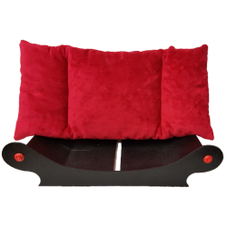 fauteuil avec Couchage rouge  pour chien- chat ou pour chatte avec chatons