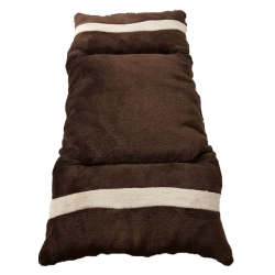 ravissant canapé style panier pour chien coussin marron fonce et écru