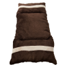 ravissant canapé style panier pour chien coussin marron fonce et écru