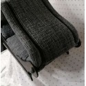 dôme- maisonnette en tissu d'ameublement noir et gris trés original pour chat ou petit chien