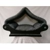 grand dôme- maisonnette en tissu  noir et gris pour chat ou petit chien