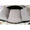 canapé pour chien  tissu lourd gris clair- coussin lavable en machine