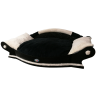 canapé design-luxueux  panier pour chien coussin lavable écru noir écru
