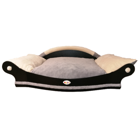 trés joli fauteuil design pour grand chien couchage gris et écru trés joli fauteuil design pour grand chien couchage gris et écru