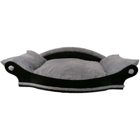grand fauteuil  gris pour chien coussin en flocons de mousse
