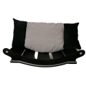 très joli grand fauteuil design pour chien coussin noir et gris