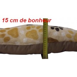 coussin Pour Chien  En Peluche Moelleux, avec impression de pattes