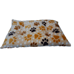 coussin Pour Chiens moyen  En Peluche douce, avec des impressions de pattes et d'os