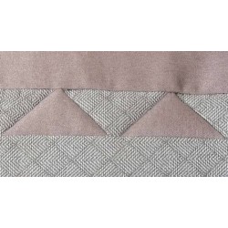 Coussin déhoussable pour chien couchage en flocons de mousse recouvert de  tissu d'ameublement gris et marron clair