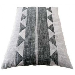 coussin déhoussable pour chien couchage en tissu  gris clair -gris foncé