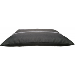 coussin déhoussable xxl pour grands chiens- tissu d'ameublement  gris foncé avec des rayures grises