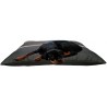 grands matelas lavable entièrement en machine  pour grands chiens  couchage gris /noir avec des rayures grises