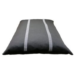 grands matelas lavable entièrement en machine  pour grands chiens  couchage gris /noir avec des rayures grises