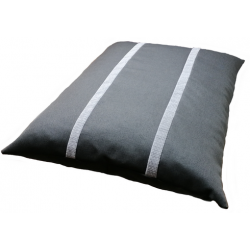 grands matelas lavable entièrement en machine  pour grands chiens  couchage gris /noir avec des rayures grises