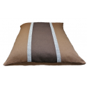 matelas pour chien moyen lavable en machine couchage marron foncé et marron clair très gonflant