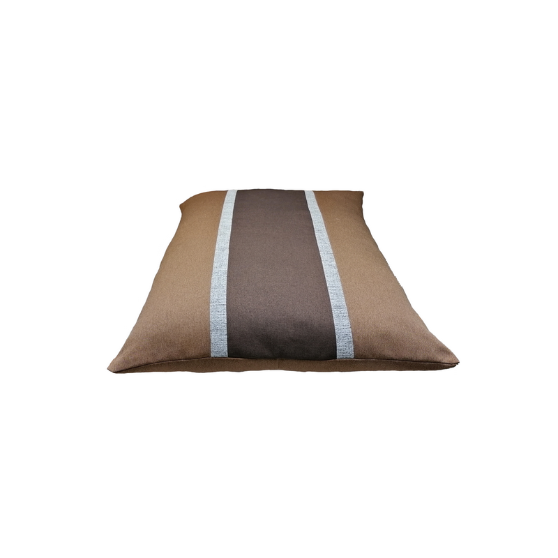 matelas pour chien moyen lavable en machine couchage marron foncé et marron clair très gonflant