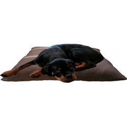 matelas décoratif déhoussable pour chiens moyen  réalisé en tissu d'ameublement