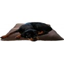 durable matelas pour grands chiens moyen housse déhoussable en tissu marron épais et résistant aux grattages