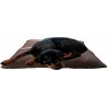 durable  matelas  pour grands chiens moyen housse déhoussable  en tissu marron  épais et résistant aux grattages
