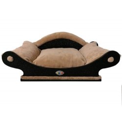 canape fauteuil marron clair pour chat ou petit chien