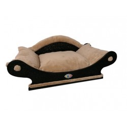 canape fauteuil au style d'un canapé marron clair pour chat ou petit chien