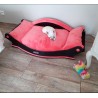 corbeille pour chien façon canapé coussin rose  lavable en machine