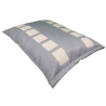 coussin solide et durable déhoussable pour chien en tissu lourd gris et écru