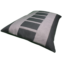 coussin de luxe déhoussable pour chien tissu avec des formes géométriques gris et anthracite
