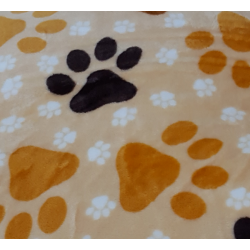 coussin Pour Chien  En Peluche Moelleux, avec impression de pattes