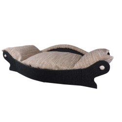 fauteuil marron très sobre pour chien