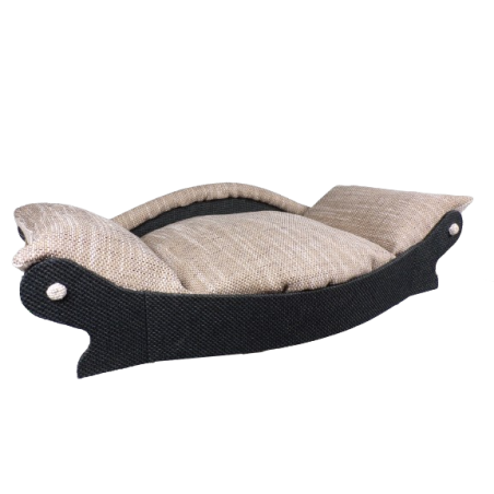 fauteuil marron très sobre pour chien