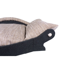 fauteuil marron très sobre pour chien