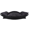 corbeille en tissu d'ameublement pour chien avec une superbe armature noir et un coussin anthracite