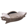 corbeille haut de gamme pour chien avec face avant convexe