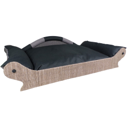 canape pour chien haut de gamme marron clair et noir confortable et design pour chien  berger allemand , labrador etc...