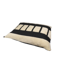 panier ,coussin & couchage déhoussable pour chien et chat  écru et noir