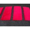 •  Coussin pour Chat Ultra Doux – Lit Confortable et  réalisé en tissu rouge avec des rayures noires