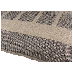 detail de l'indestructible coussin pour chiens couchage en tissu marron clair et écru lavable en machine