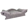 fauteuil de style panier pour petits chiens et chats couleur uni gris poivre et sel