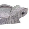 fauteuil de style panier pour petits chiens et chats couleur uni gris poivre et sel