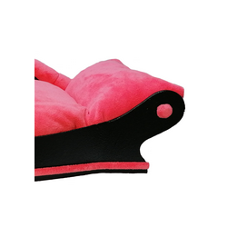 corbeille rose en  tissu doudou pour chiens et gros chats