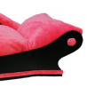 corbeille rose en  tissu doudou pour chiens et gros chats